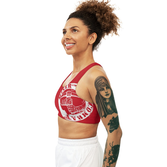 RED- Seamless Miner Combat Sports Bra
