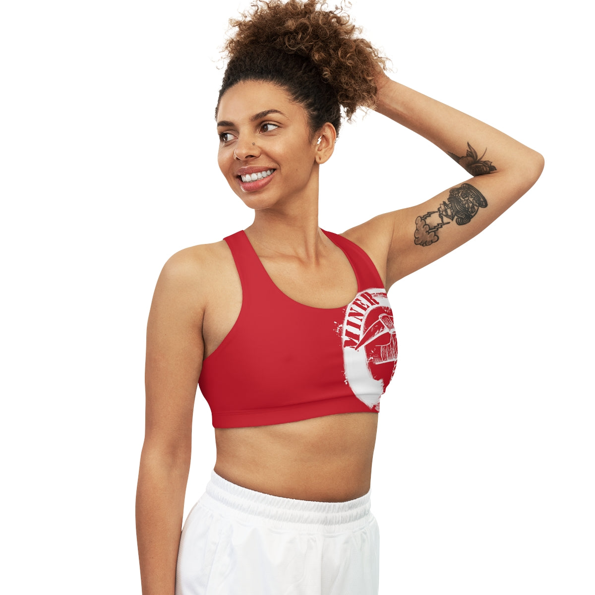 RED- Seamless Miner Combat Sports Bra