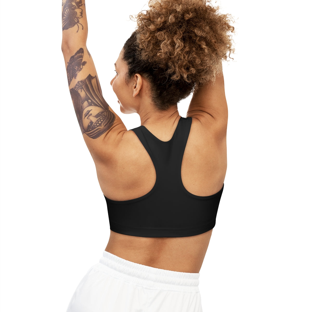 BLACK- Seamless Miner Combat Sports Bra