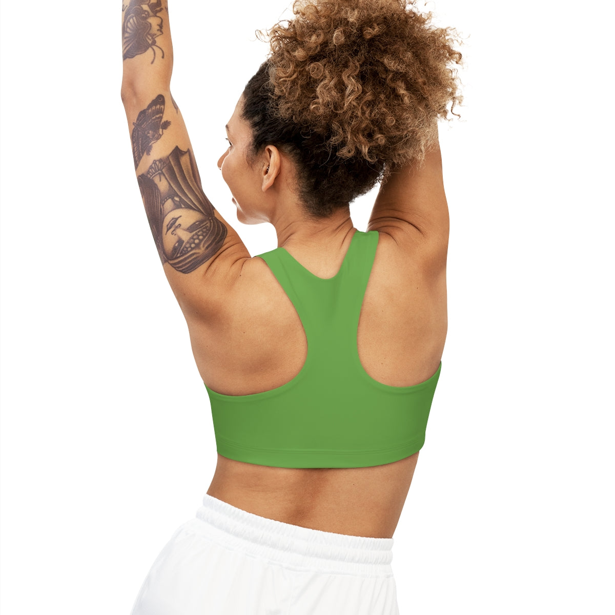GREEN- Seamless Miner Combat Sports Bra