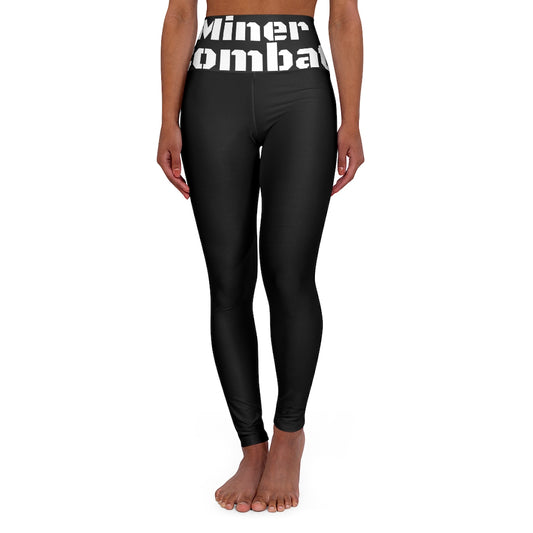 Black Miner Combat High Waisted Yoga Leggings