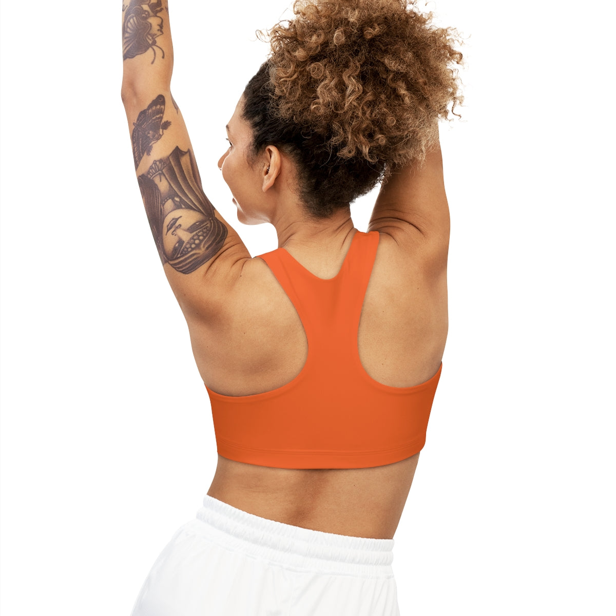 ORANGE- Seamless Miner Combat Sports Bra