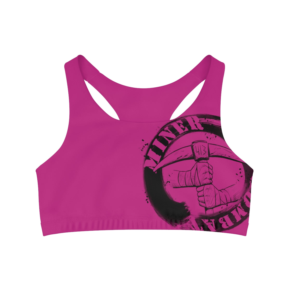 PURPLE- Seamless Miner Combat Sports Bra