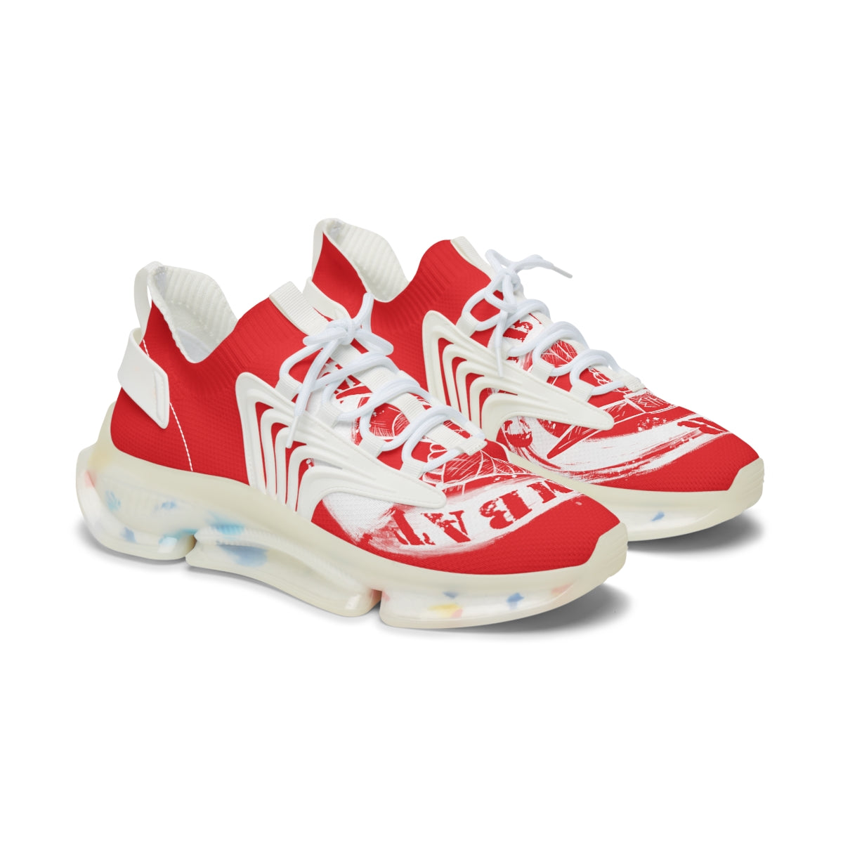 Women's Red Mesh Sneakers