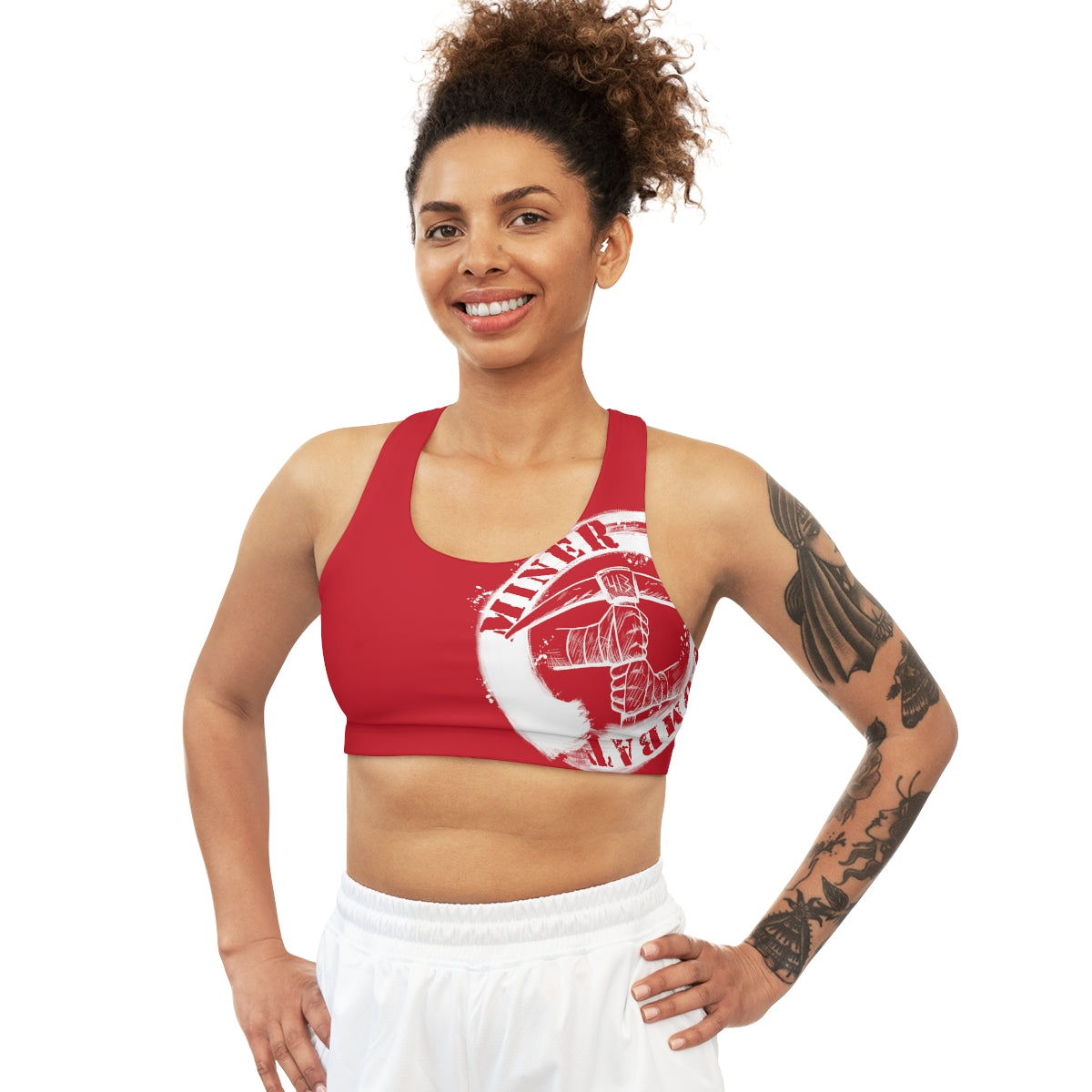 RED-  Seamless Miner Combat Sports Bra