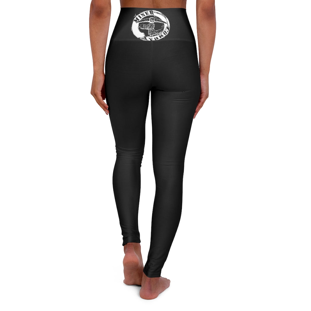 Black Miner Combat High Waisted Yoga Leggings