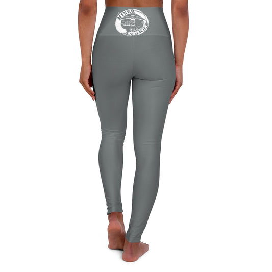 Grey Miner Combat High Waisted Yoga Leggings