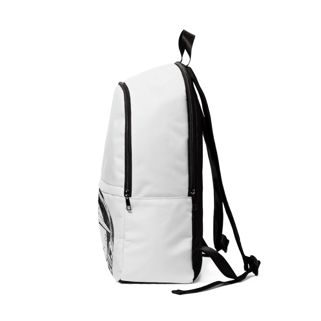 Unisex WHITE Miner Combat Fabric Backpack