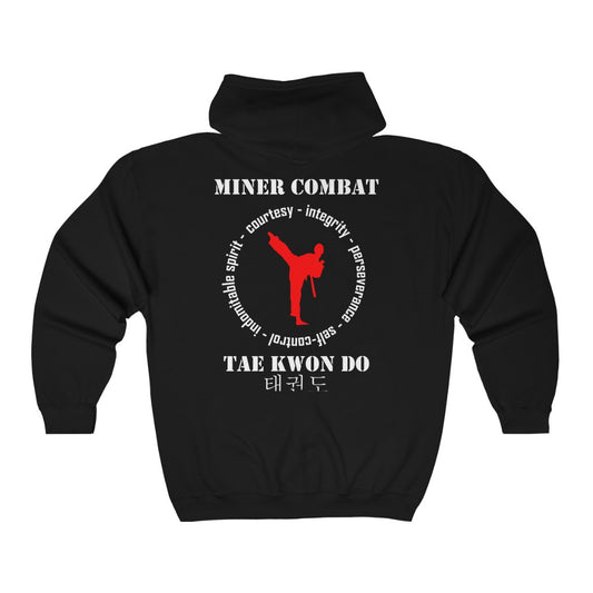 Unisex TAE KWON DO Zip Hooded Sweatshirt