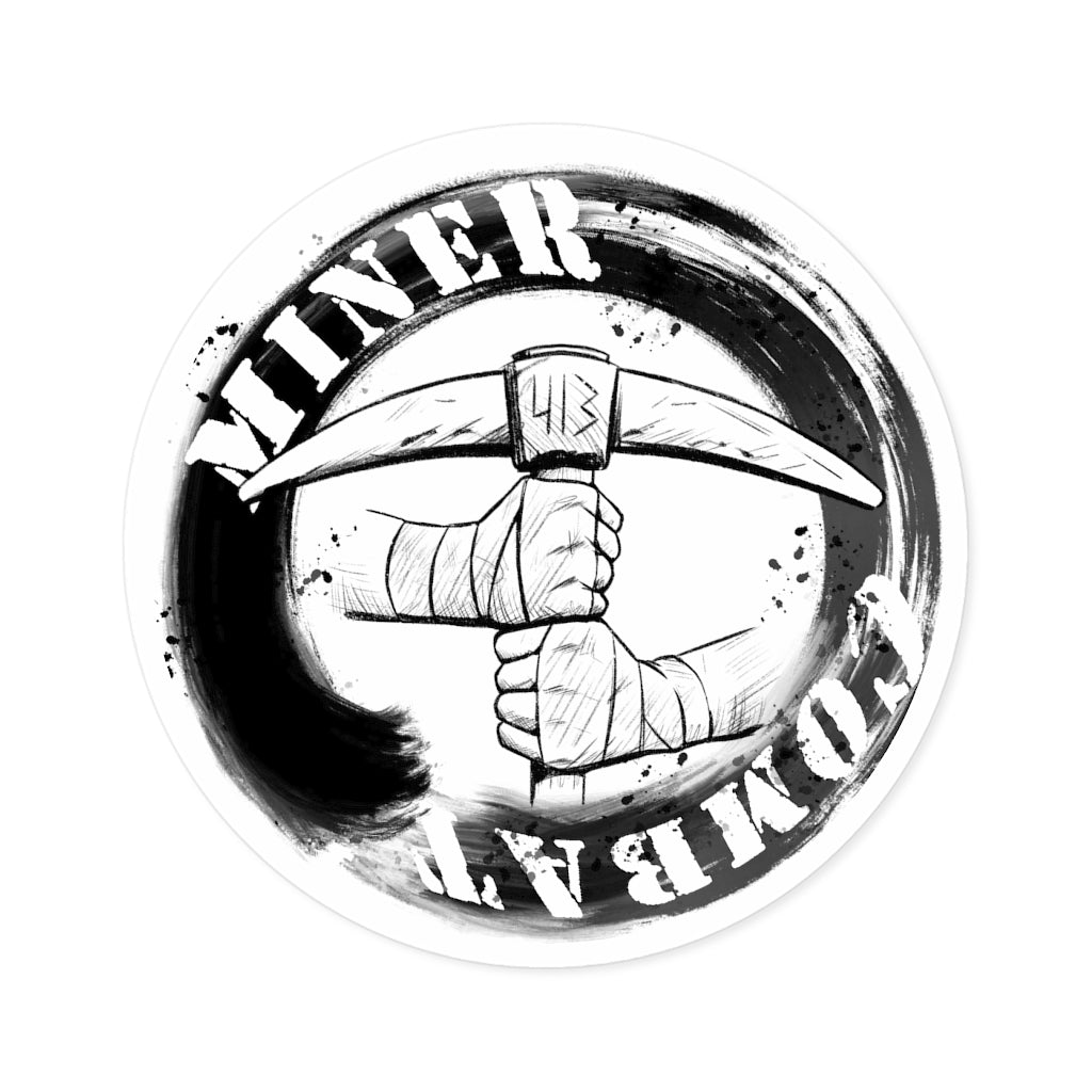 Miner Combat Round Stickers, Indoor\Outdoor