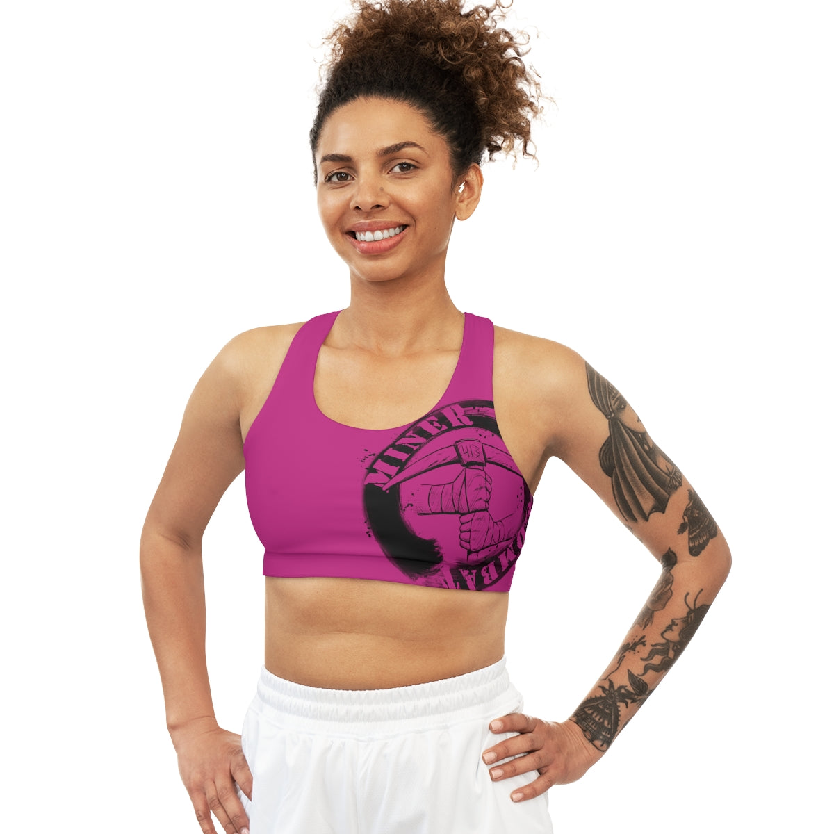 PURPLE- Seamless Miner Combat Sports Bra