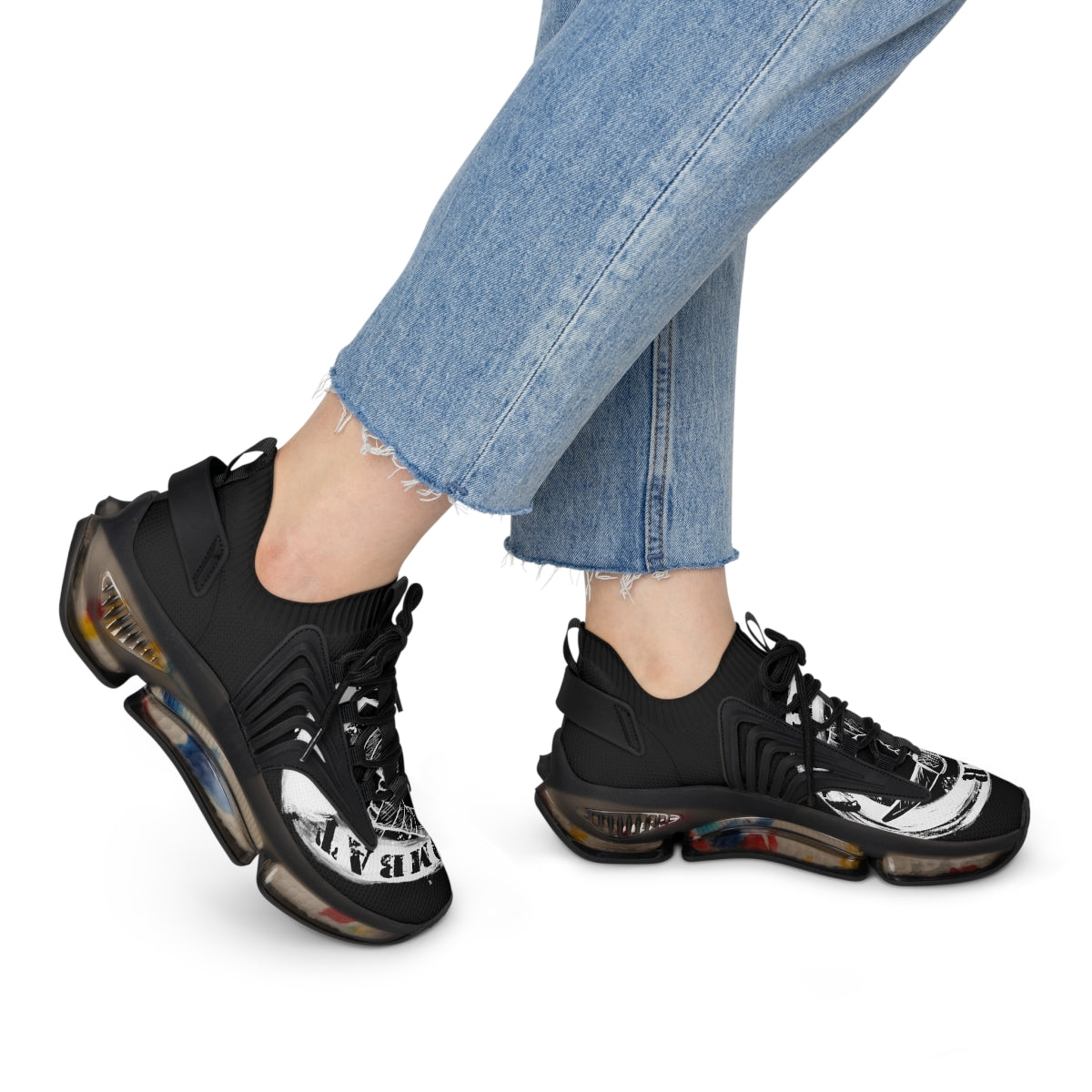 Women's Black Mesh Sneakers