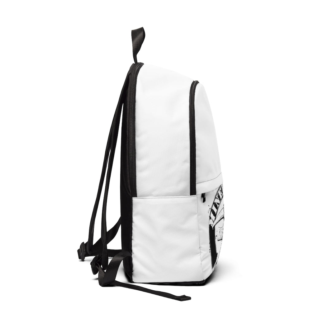 Unisex WHITE Miner Combat Fabric Backpack