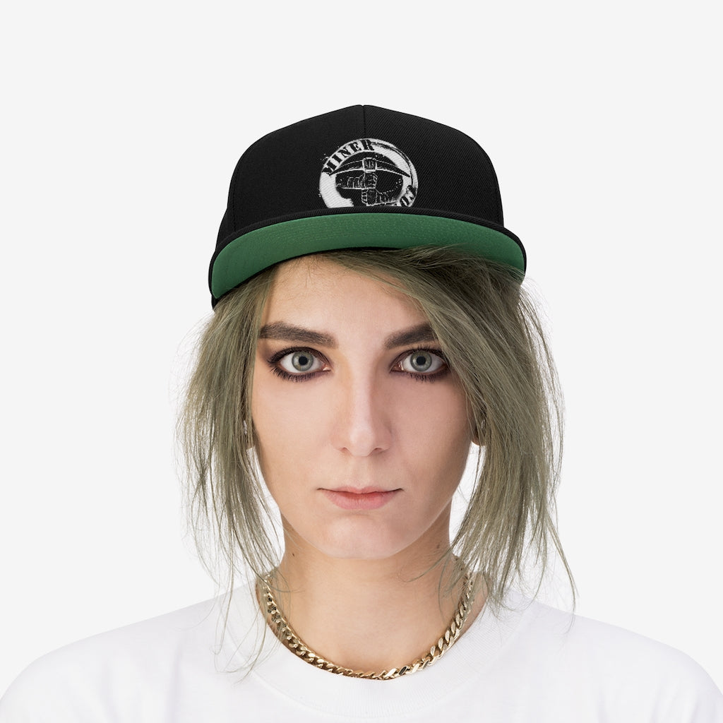 Unisex Miner Combat Flat Bill Hat