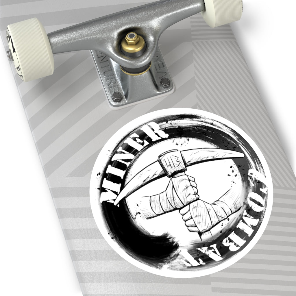 Miner Combat Round Stickers, Indoor\Outdoor