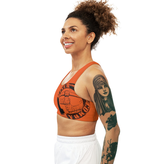 ORANGE- Seamless Miner Combat Sports Bra