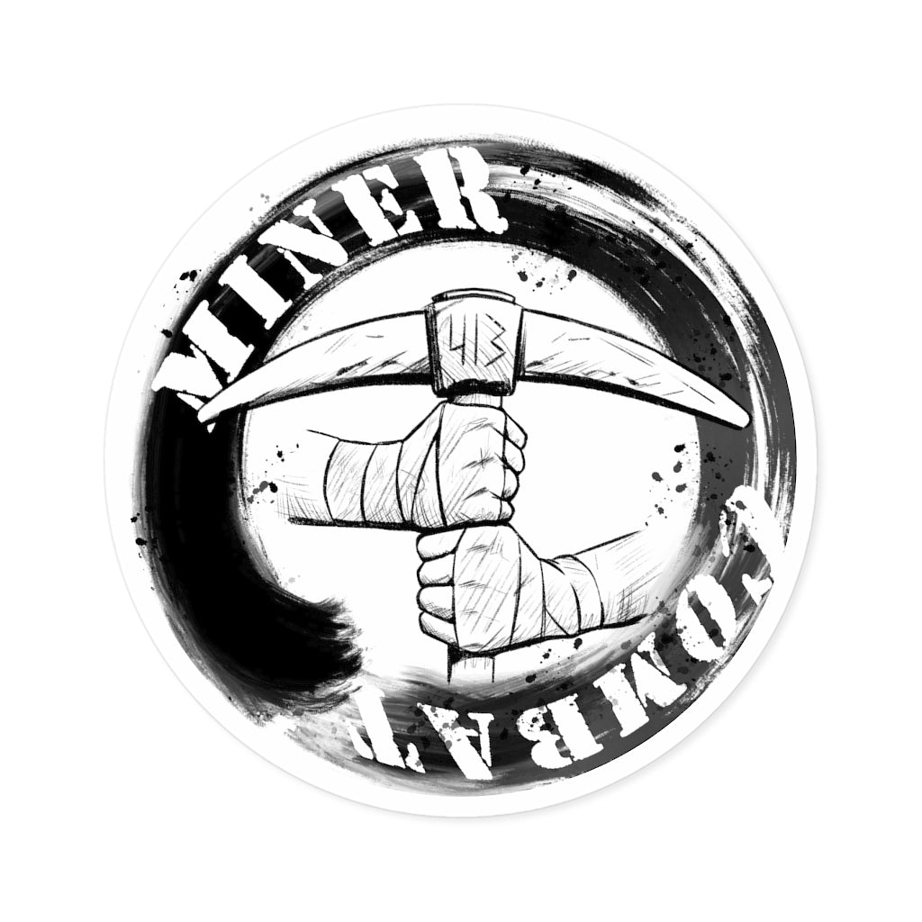 Miner Combat Round Stickers, Indoor\Outdoor