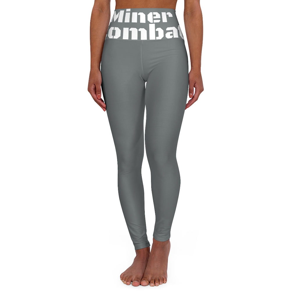 Grey Miner Combat High Waisted Yoga Leggings