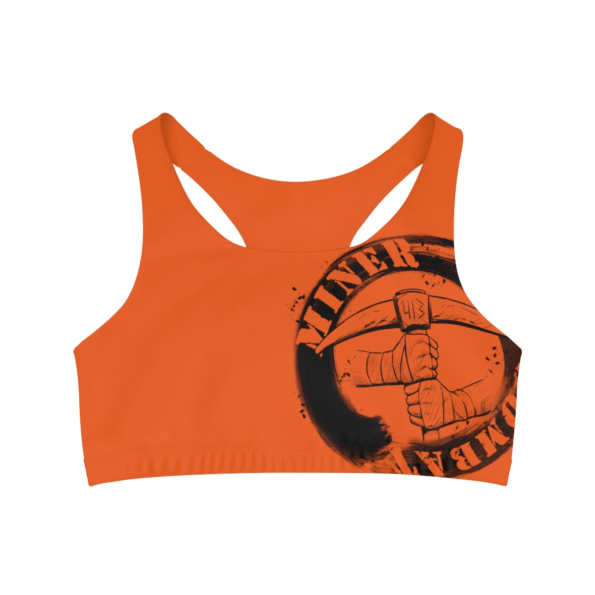 ORANGE- Seamless Miner Combat Sports Bra