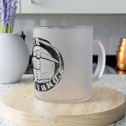 Miner Combat Frosted Glass Mug